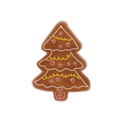 christmas gingerbread cookies on white background