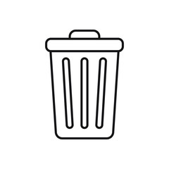 trash can icon flat design. vector illustration