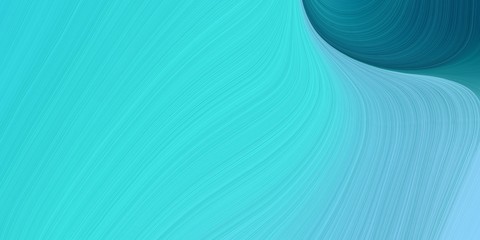 modern soft swirl waves background illustration with turquoise, teal and sky blue color