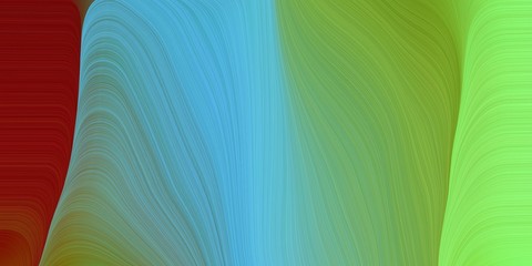 elegant curvy swirl waves background illustration with pastel green, gray gray and medium turquoise color