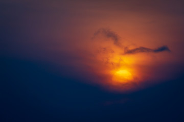 The sun through smokey haze