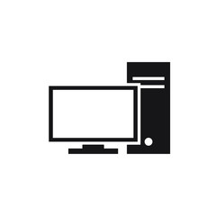 PC icon flat design. vector illustration