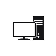 PC icon flat design. vector illustration