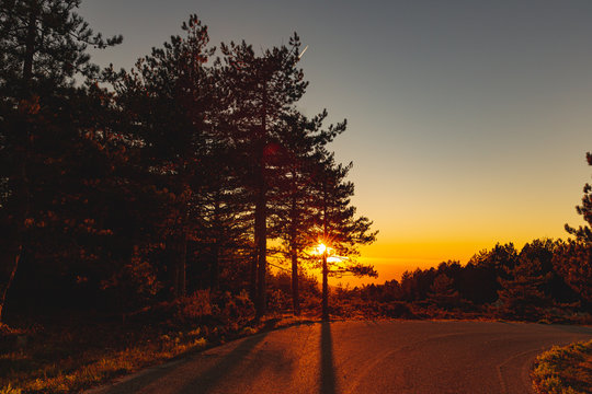 Sunset on the Monte Limbara in Sardinia