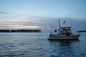 Sunset on Key West with a view on Sunset Key