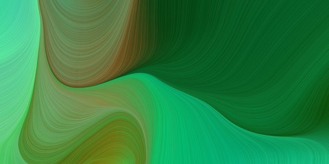 abstract waves design with forest green, olive drab and medium aqua marine color