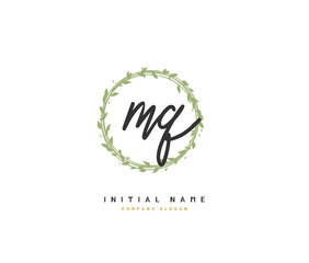 M G MG Beauty vector initial logo, handwriting logo of initial signature, wedding, fashion, jewerly, boutique, floral and botanical with creative template for any company or business.