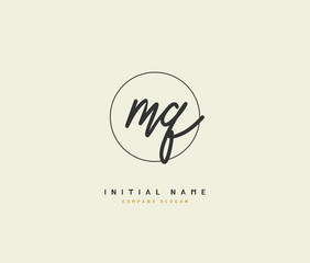 M G MG Beauty vector initial logo, handwriting logo of initial signature, wedding, fashion, jewerly, boutique, floral and botanical with creative template for any company or business.