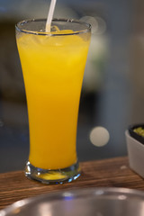 Glass of passion fruit juice