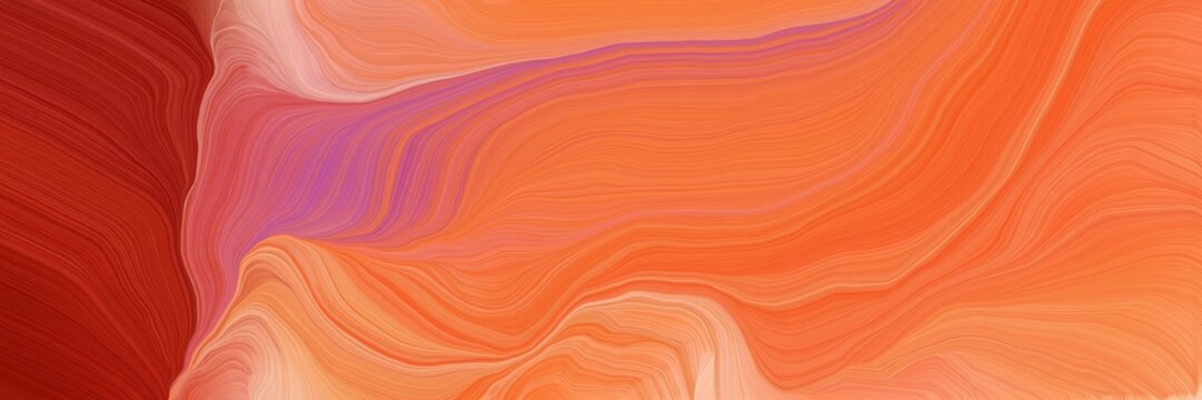 abstract waves illustration with coral, firebrick and light coral color © Eigens