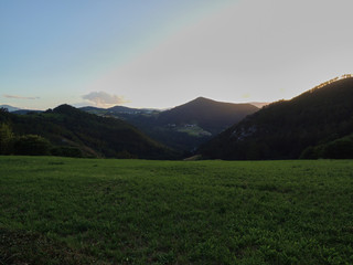 The route to the Oneta waterfalls in Asturias. Spain