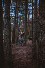 A boy in Broto mountain,Spain