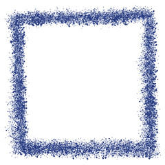 Color of the year 2020. Classic Blue dry watercolor background hand drawn with copy space for text or image. Frame isolated in white fon for design, things. 19-4052