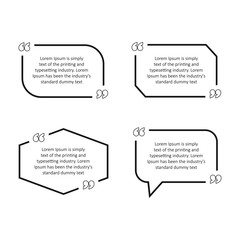 Quote frames. Blank template. vector illustration