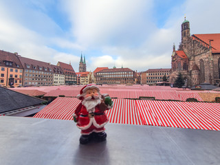 Santa Clause at the world famous Christkindlesmarkt in nuremberg