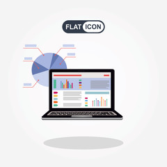 Flat illustration web analytics design , SEO optimization.