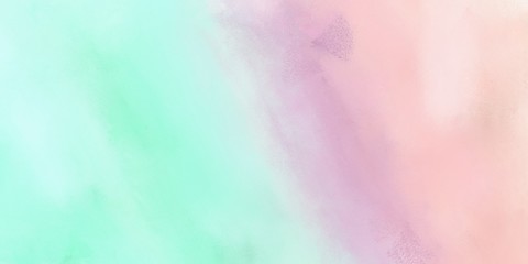 Fototapeta premium abstract painting background graphic with light gray, pale turquoise and pastel pink colors and space for text or image. can be used as header or banner