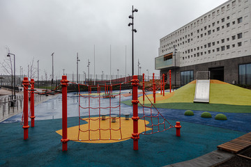 Modern, well-maintained playground in Helsinki