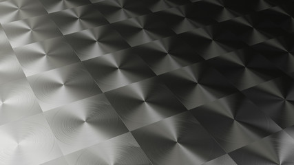 3D rendering of Metal texture of anisotropic aluminum foil