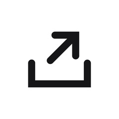 Share icon with trendy flat design, isolated on white background. vector illustration