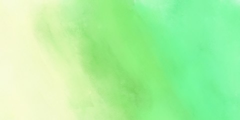 Fototapeta na wymiar abstract painting background texture with light green, light golden rod yellow and pale green colors and space for text or image. can be used as header or banner