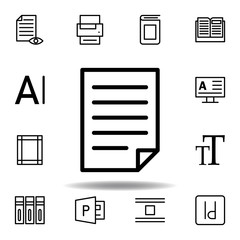 document icon. Can be used for web, logo, mobile app, UI, UX