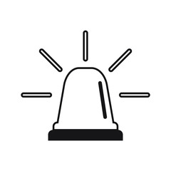 Emergency siren icon flat design. vector illustration