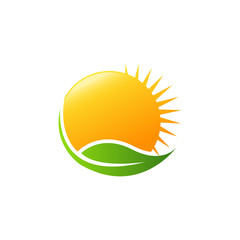 Green Leaves Abstract Logo Design