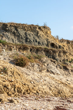 Traces d'&eacute;rosion sur les falaises au nord de la Pointe aux Oies - Wimereux - Pas-de-Calais