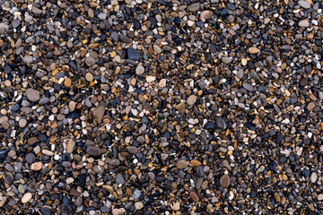 Texture de galets sur la page de Saint-Cyr-Sur-Mer en Méditerranée