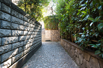 東京都新宿区神楽坂の路地裏の風景