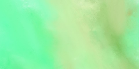 Fototapeta na wymiar pale green, tea green and medium aqua marine colored vintage abstract painted background with space for text or image. can be used as header or banner