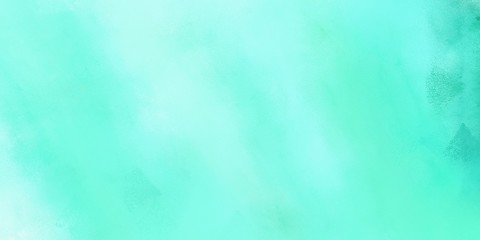 painting vintage background illustration with aqua marine, pale turquoise and turquoise colors and space for text or image. can be used as header or banner