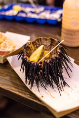 A sea urchin at South Melbourne market