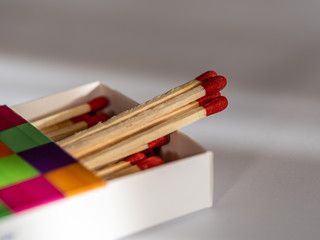 Streichhölzer in Schachtel