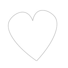 Heart icon on white background, vector illustration