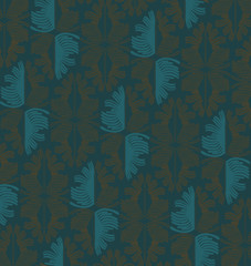 Fototapeta premium Baroque retro chic Blue green tapestry