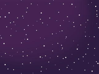 Starry space vector background. Pixel art. 8 bit. Stars.