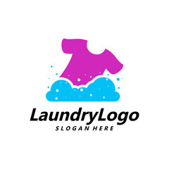 Laundry Logo Template Design Vector, Cleaning Service Logo Concept, Emblem, Concept Design, Creative Symbol, Icon