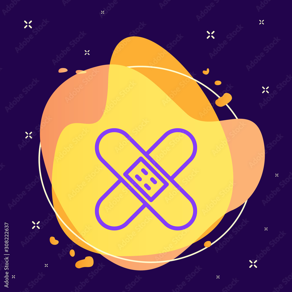 Aufkleber patch, plaster vector icon. element of medicine for mobile concept and web apps illustration. vector