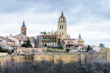 Naklejka na ściany i meble Views of the city from the Alcazar of Segovia