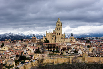 Fototapeta premium Views of the city from the Alcazar of Segovia