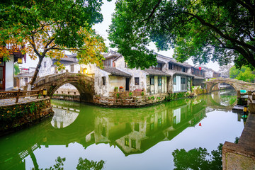 Scenery of Zhouzhuang Ancient Town, Suzhou, China