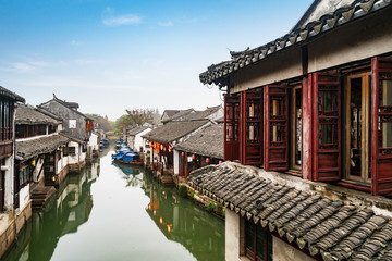 Fototapeta premium Scenery of Zhouzhuang Ancient Town, Suzhou, China