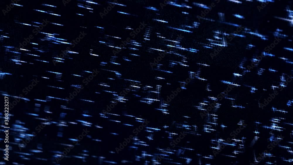 Poster 3d animation showing multi core processing and data points on black background, seamless loop. anima