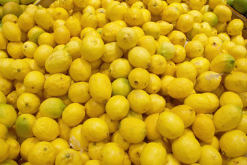 yellow lemon on display