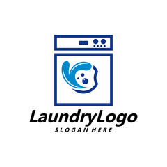 Laundry Logo Template Design Vector, Cleaning Service Logo Concept, Emblem, Concept Design, Creative Symbol, Icon