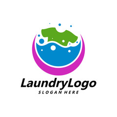 Laundry Logo Template Design Vector, Cleaning Service Logo Concept, Emblem, Concept Design, Creative Symbol, Icon