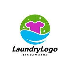 Laundry Logo Template Design Vector, Cleaning Service Logo Concept, Emblem, Concept Design, Creative Symbol, Icon