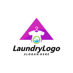Laundry Logo Template Design Vector, Cleaning Service Logo Concept, Emblem, Concept Design, Creative Symbol, Icon